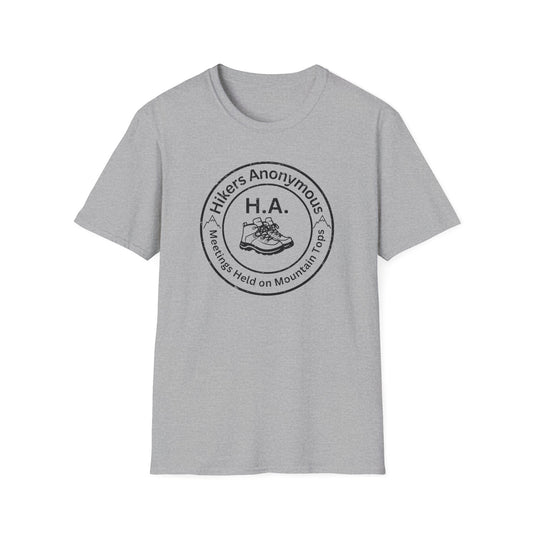 Hikers Anonymous Softstyle T-Shirt - Meetings held in the Mountains,
