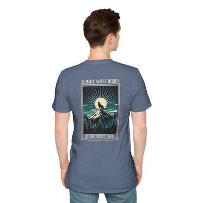 Howling Summit Wolf Japanese Ukiyo-e T-Shirt
