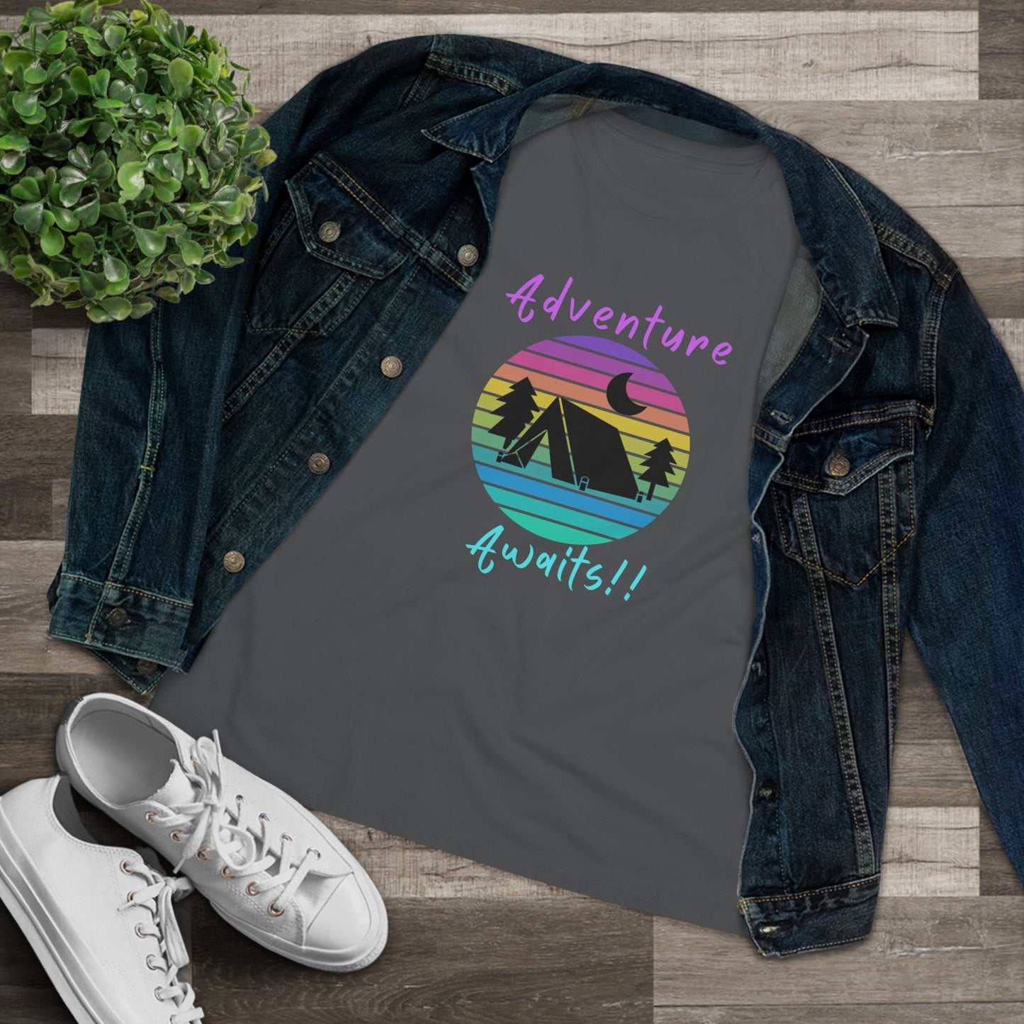 Adventure Awaits Women's Cotton Tee