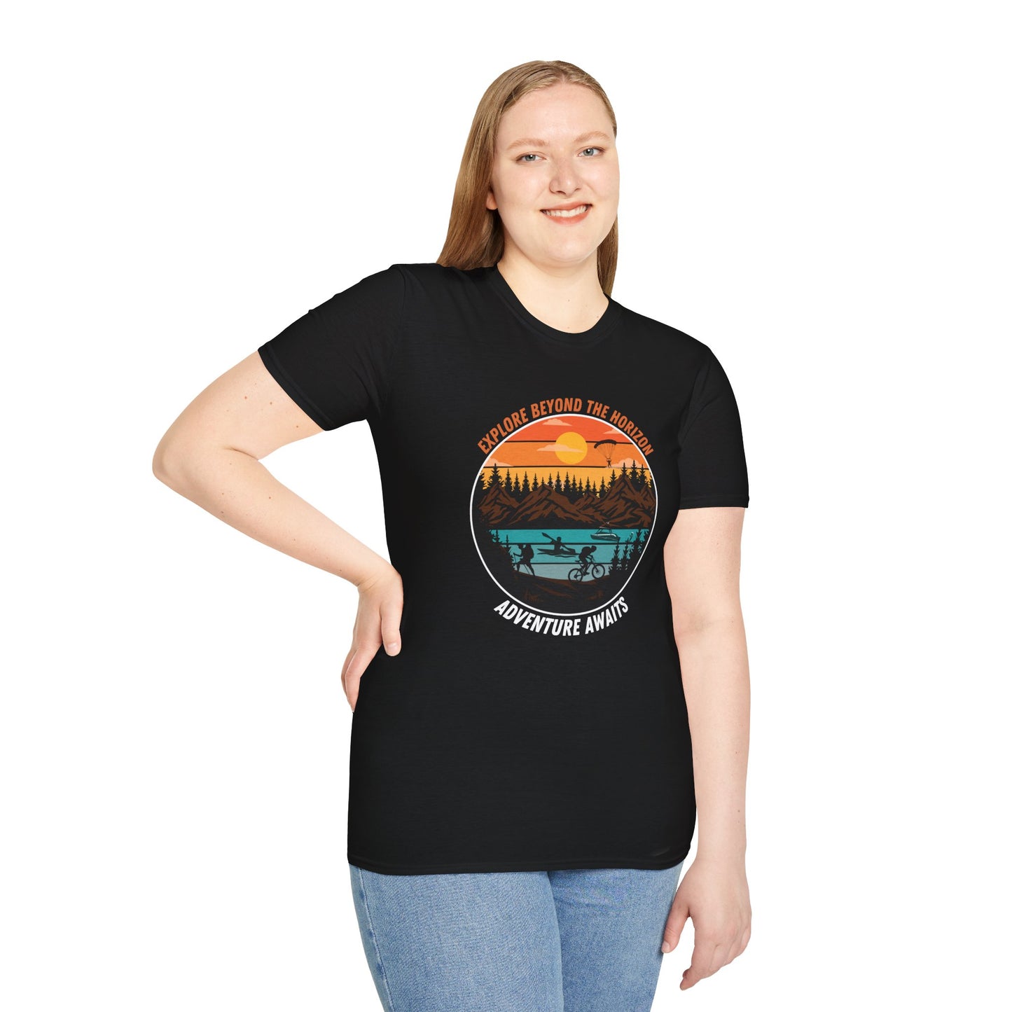 Explore Beyond the Horizon Adventure Unisex Softstyle T-Shirt