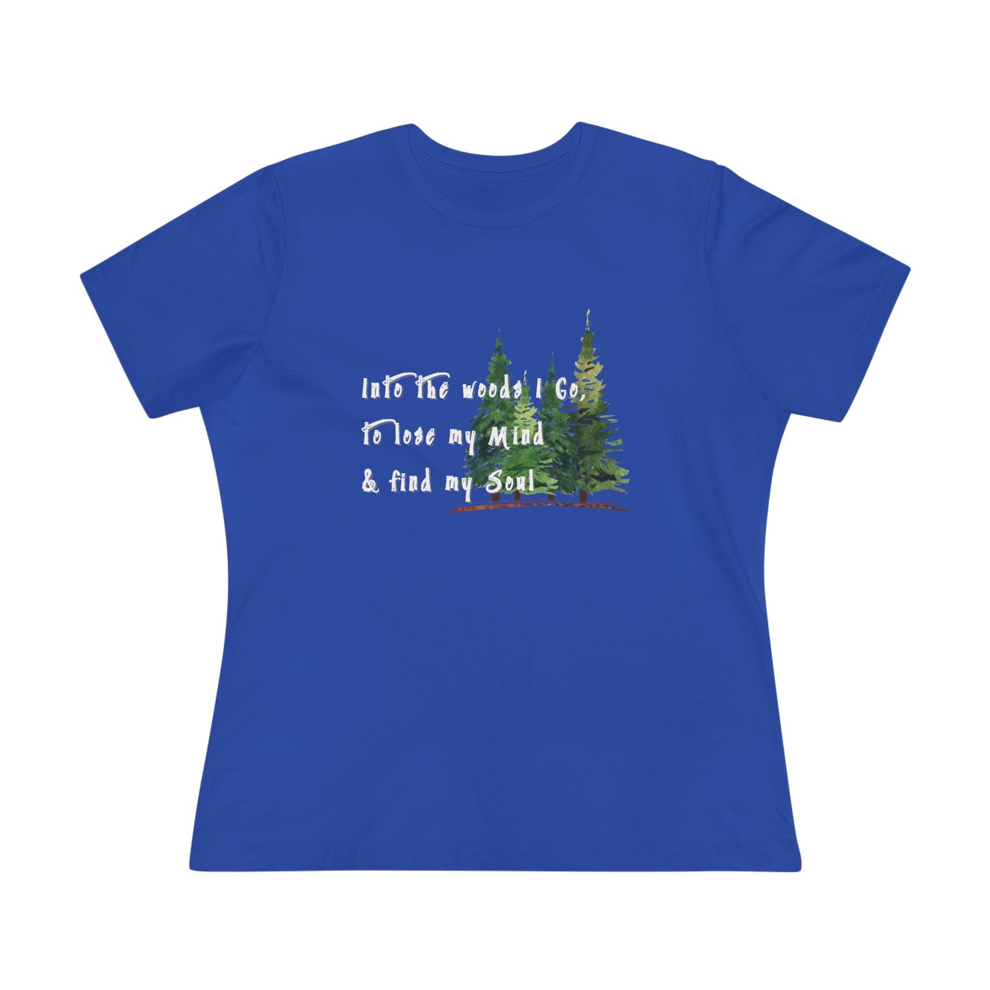 Into the Woods I Go Nature Lover Cotton T-shirt, Forest Adventure Cotton Shirt, Into the Woods Quote Top, Women's Graphic T-Shirt