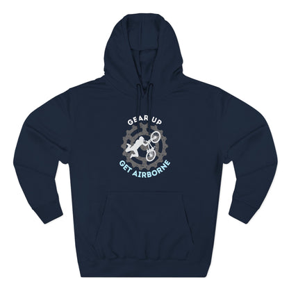 Get Airborne Fleece Hoodie - Perfect for Outdoor Adventures, Gifts for Sports Lovers, Casual Wear, Winter Wardrobe, Cycling Gear