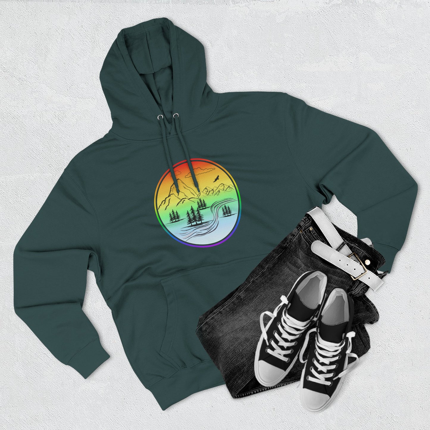 Natures Sunset Fleece Hoodie - Perfect for Outdoor Adventures, Gifts for Sports Lovers, Casual Wear, Winter Wardrobe