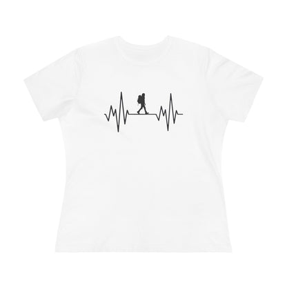 Hiker Mountain Heartbeat Women's Cotton T-shirt