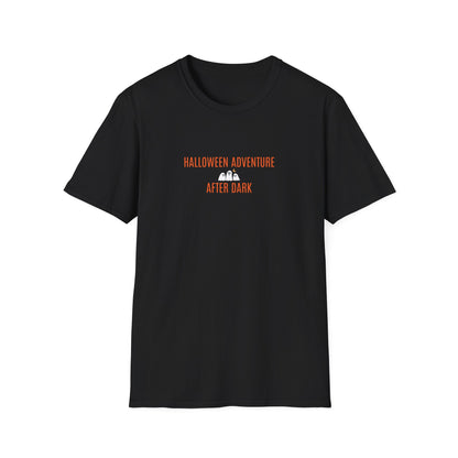 Halloween Adventure T-Shirt, Unisex Softstyle Tee, Spooky Campfire Shirt, Ghosts & Halloween Vibe, Perfect for Fall Celebrations, [...]