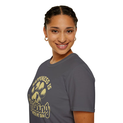 Hiking with My Dog Unisex Softstyle T-Shirt