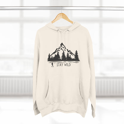 Stay Wild - Fleece Hoodie - Perfect for Outdoor Adventures, Gifts for Nature Lovers, Casual Wear, Winter Wardrobe