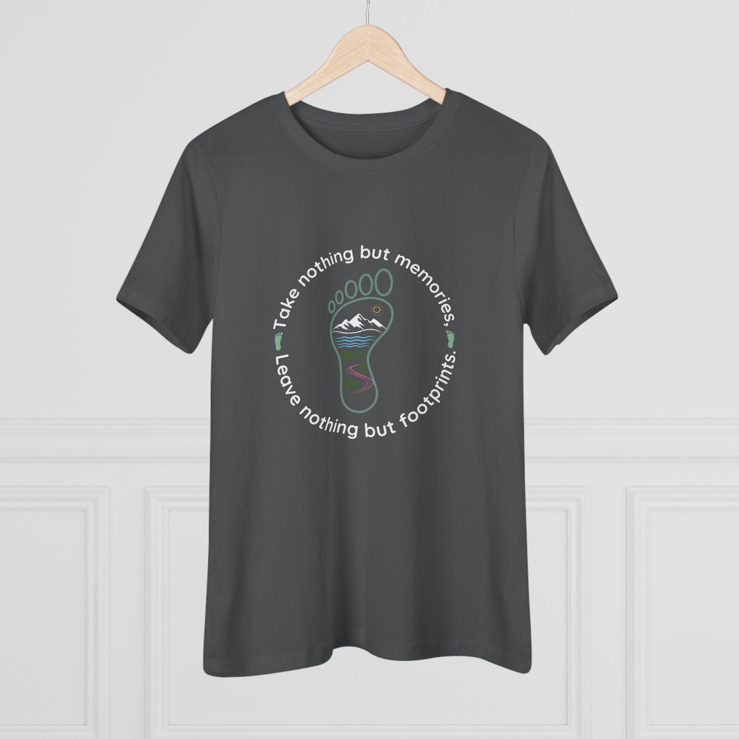Women's Cotton Tee - Take Memories Leave Footprints