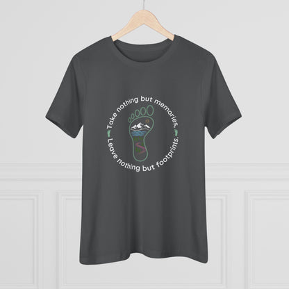 Women's Cotton Tee - Take Memories Leave Footprints