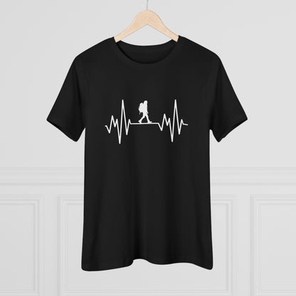 Hiker Mountain Heartbeat Women's Cotton T-shirt