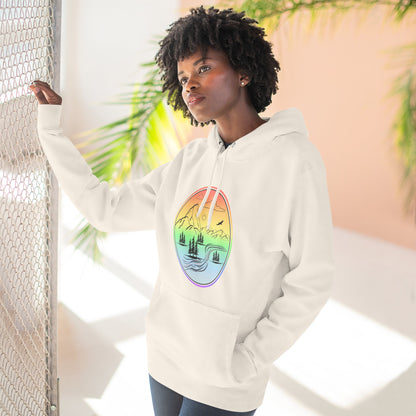Natures Sunset Fleece Hoodie - Perfect for Outdoor Adventures, Gifts for Sports Lovers, Casual Wear, Winter Wardrobe