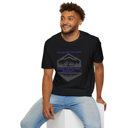 Mountain Biking Life Philosophy Quote Mountain Bike Unisex T-Shirt