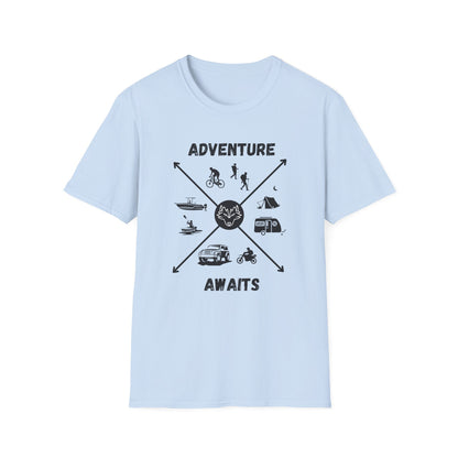 Adventure Awaits Cross Unisex Softstyle T-Shirt