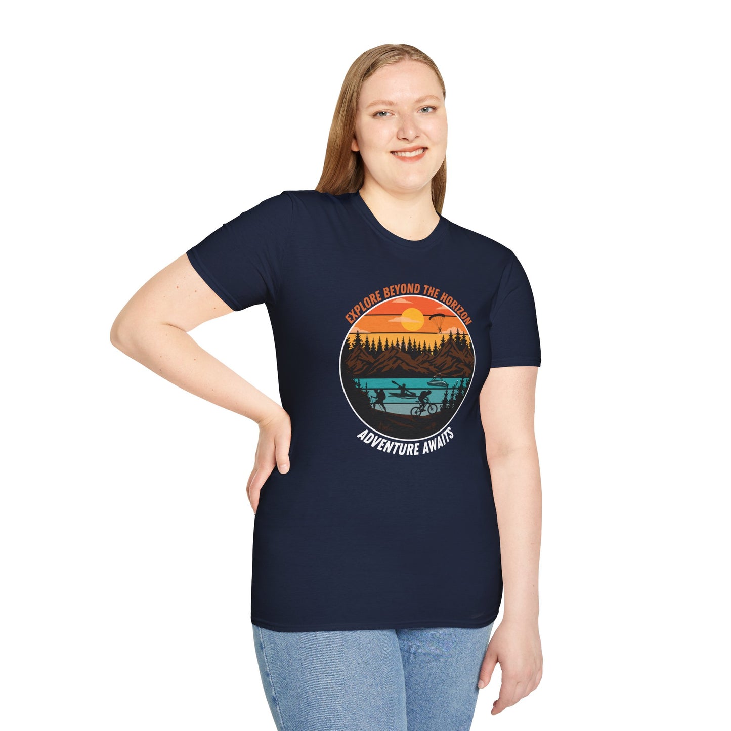 Explore Beyond the Horizon Adventure Unisex Softstyle T-Shirt