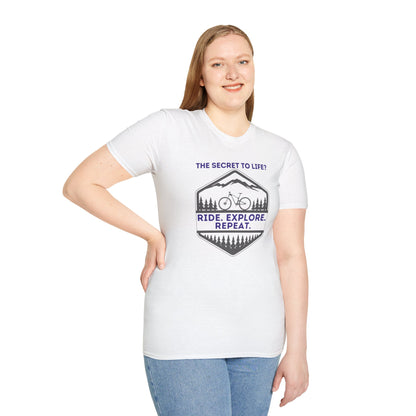 Mountain Biking Life Philosophy Quote Mountain Bike Unisex T-Shirt