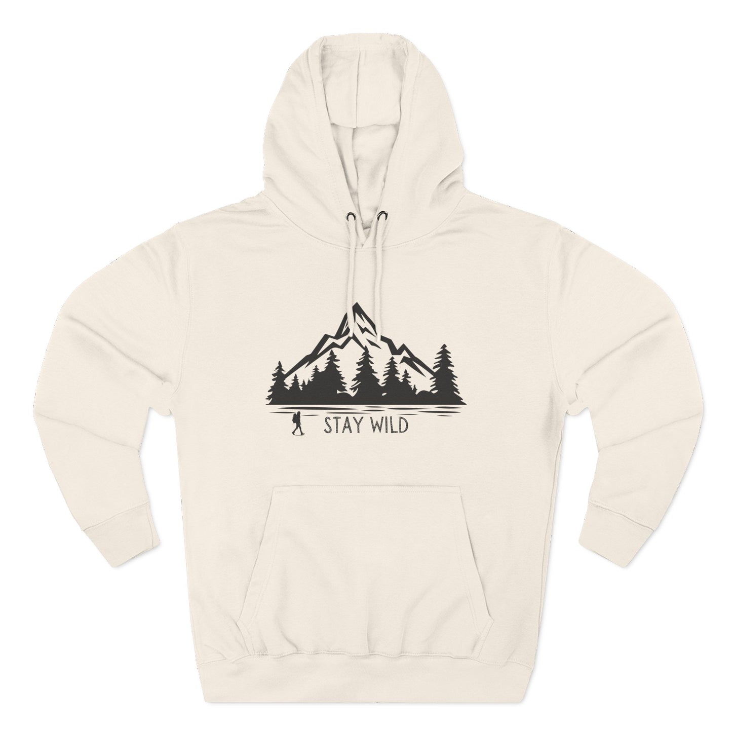 Stay Wild - Fleece Hoodie - Perfect for Outdoor Adventures, Gifts for Nature Lovers, Casual Wear, Winter Wardrobe