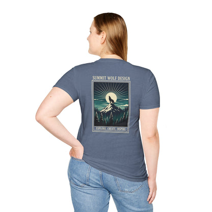 Howling Summit Wolf Japanese Ukiyo-e T-Shirt