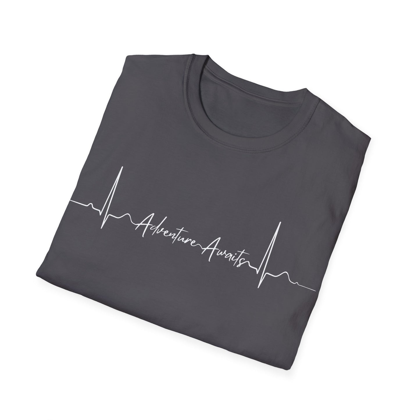 Heartbeat Adventure Awaits Unisex Softstyle T-Shirt