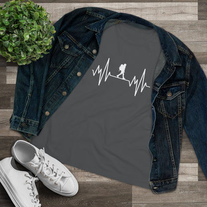 Hiker Mountain Heartbeat Women's Cotton T-shirt