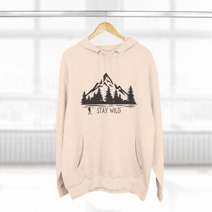 Stay Wild - Fleece Hoodie - Perfect for Outdoor Adventures, Gifts for Nature Lovers, Casual Wear, Winter Wardrobe
