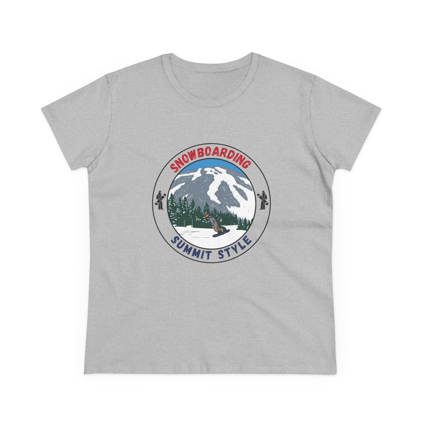 Women's Snowboard Summit Style Midweight Cotton T-Shirt