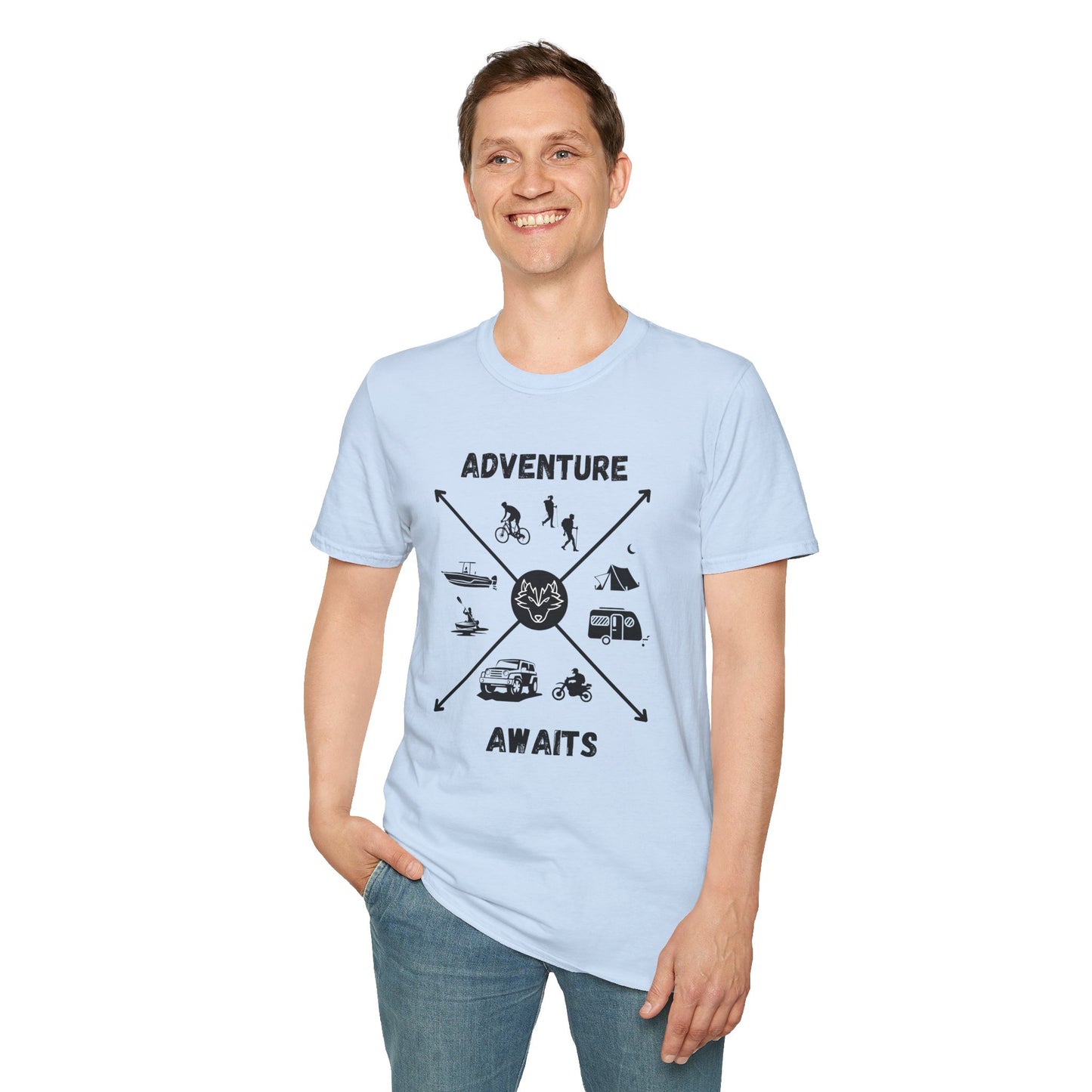 Adventure Awaits Cross Unisex Softstyle T-Shirt