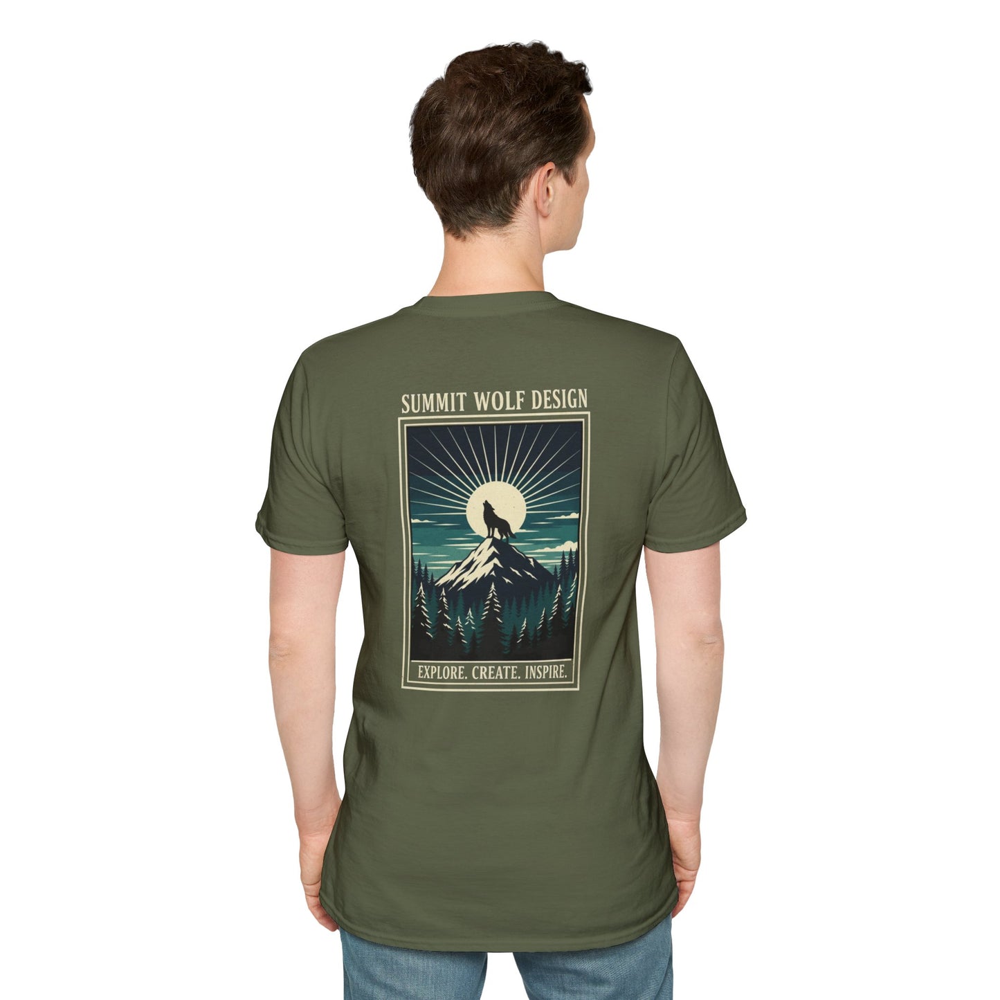 Howling Summit Wolf Japanese Ukiyo-e T-Shirt