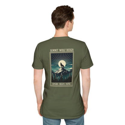 Howling Summit Wolf Japanese Ukiyo-e T-Shirt