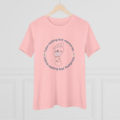 Women's Cotton Tee - Take Memories Leave Footprints