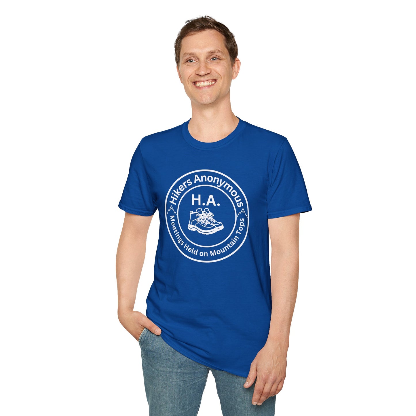 Hikers Anonymous Softstyle T-Shirt - Meetings held in the Mountains,