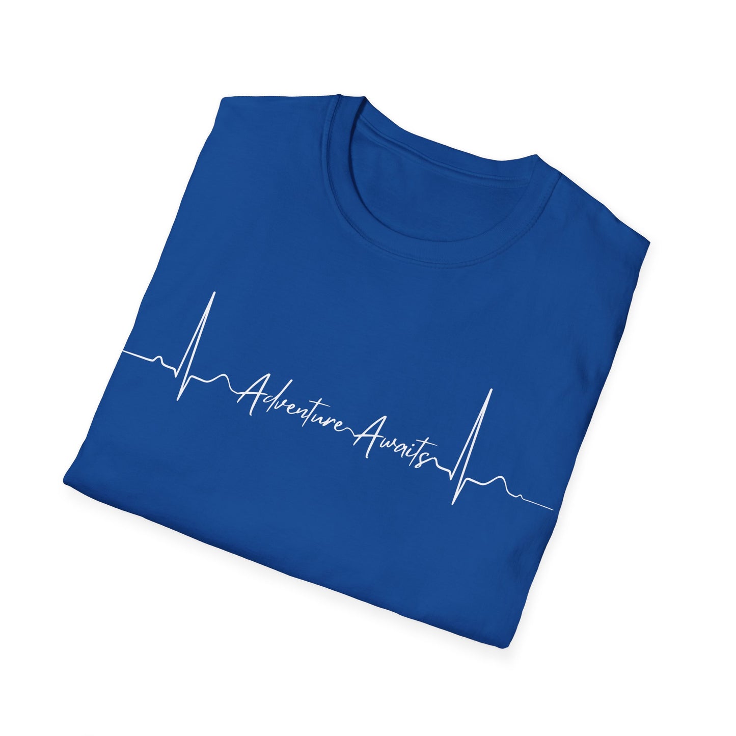 Heartbeat Adventure Awaits Unisex Softstyle T-Shirt