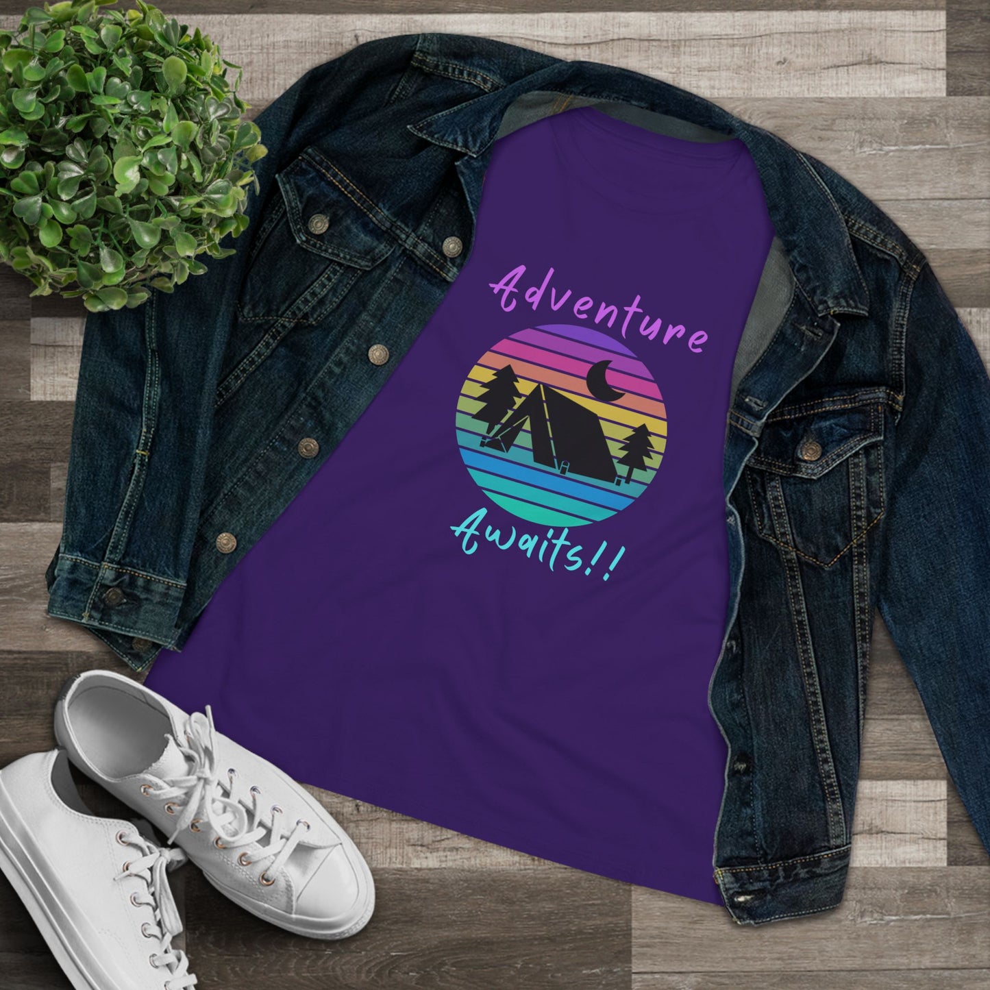Adventure Awaits Women's Cotton Tee