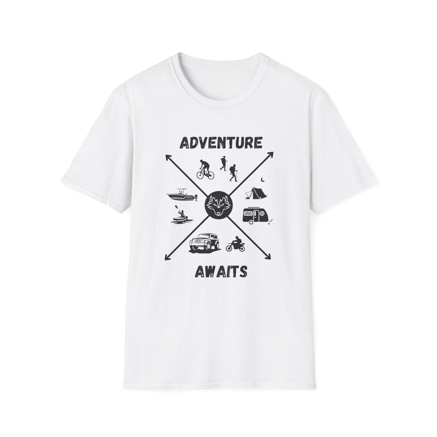 Adventure Awaits Cross Unisex Softstyle T-Shirt