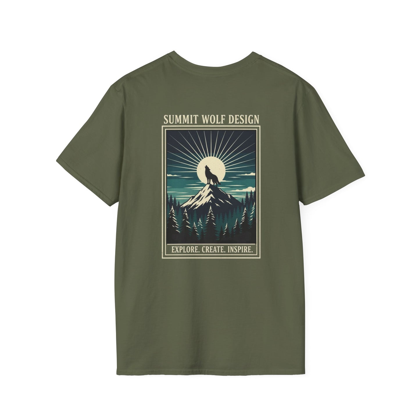 Howling Summit Wolf Japanese Ukiyo-e T-Shirt