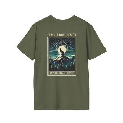 Howling Summit Wolf Japanese Ukiyo-e T-Shirt