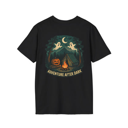 Halloween Adventure T-Shirt, Unisex Softstyle Tee, Spooky Campfire Shirt, Ghosts & Halloween Vibe, Perfect for Fall Celebrations, [...]