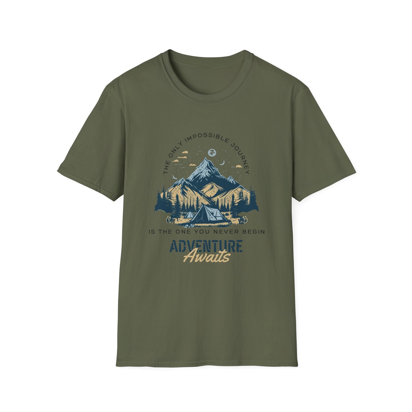 Adventure Awaits Unisex T-Shirt - The only impossible journey is the one you never begin