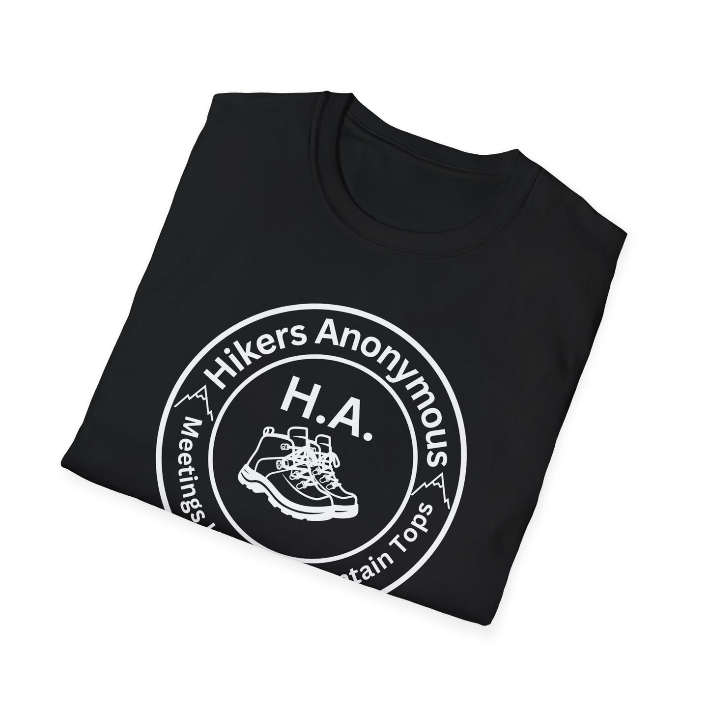 Hikers Anonymous Softstyle T-Shirt - Meetings held in the Mountains,