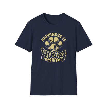 Hiking with My Dog Unisex Softstyle T-Shirt