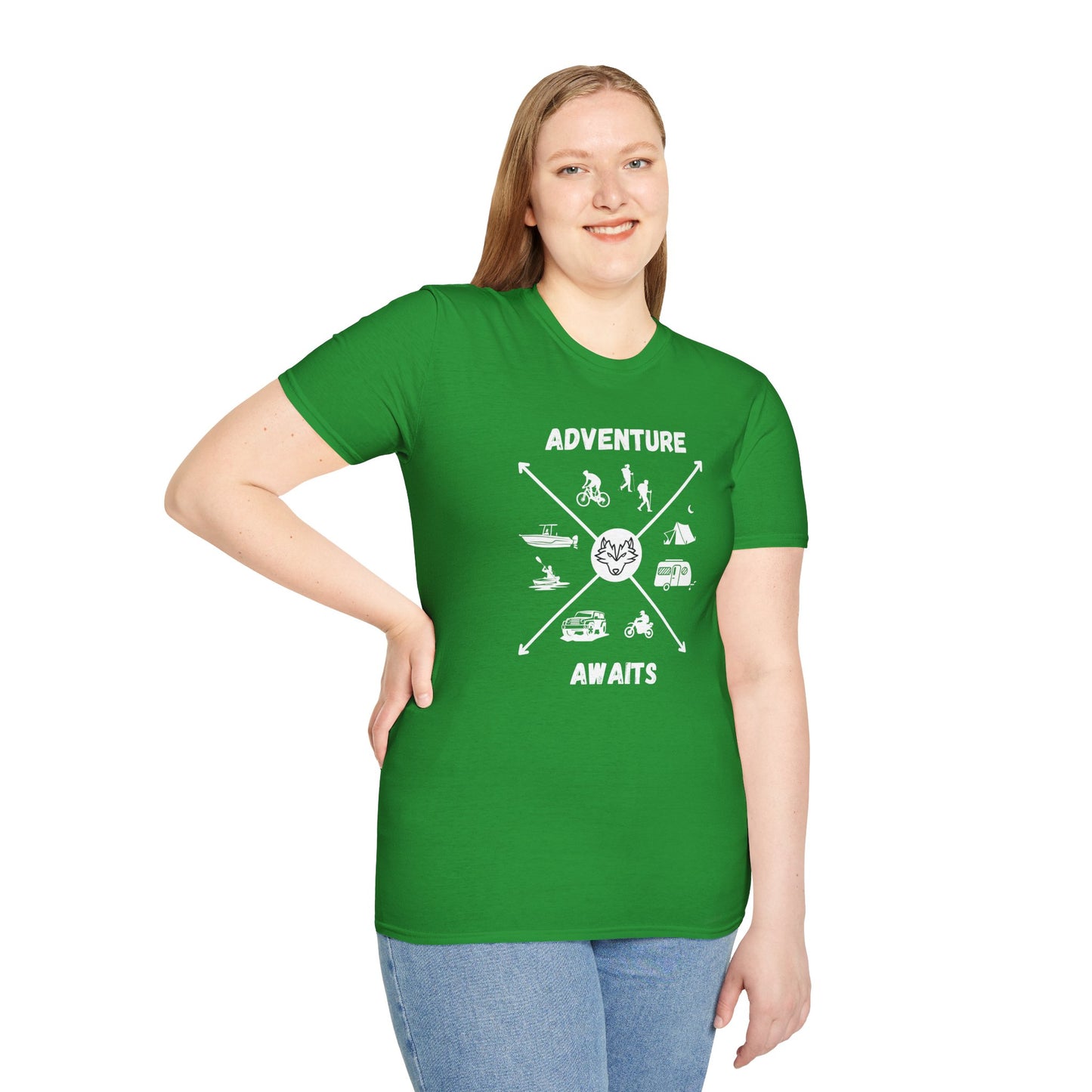 Adventure Awaits Cross Unisex Softstyle T-Shirt