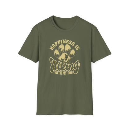 Hiking with My Dog Unisex Softstyle T-Shirt