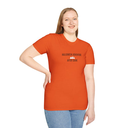 Halloween Adventure T-Shirt, Unisex Softstyle Tee, Spooky Campfire Shirt, Ghosts & Halloween Vibe, Perfect for Fall Celebrations, [...]