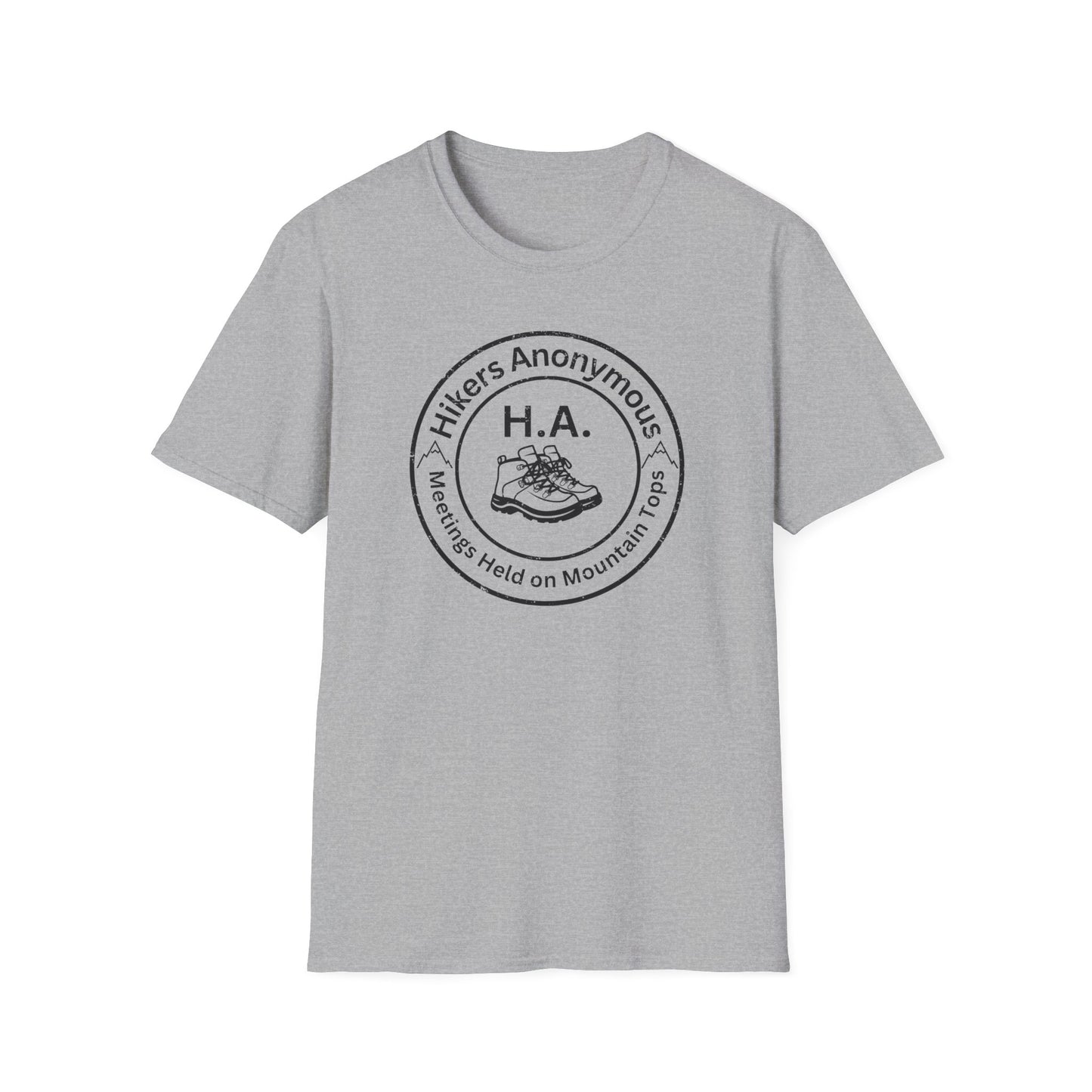 Hikers Anonymous Softstyle T-Shirt - Meetings held in the Mountains,