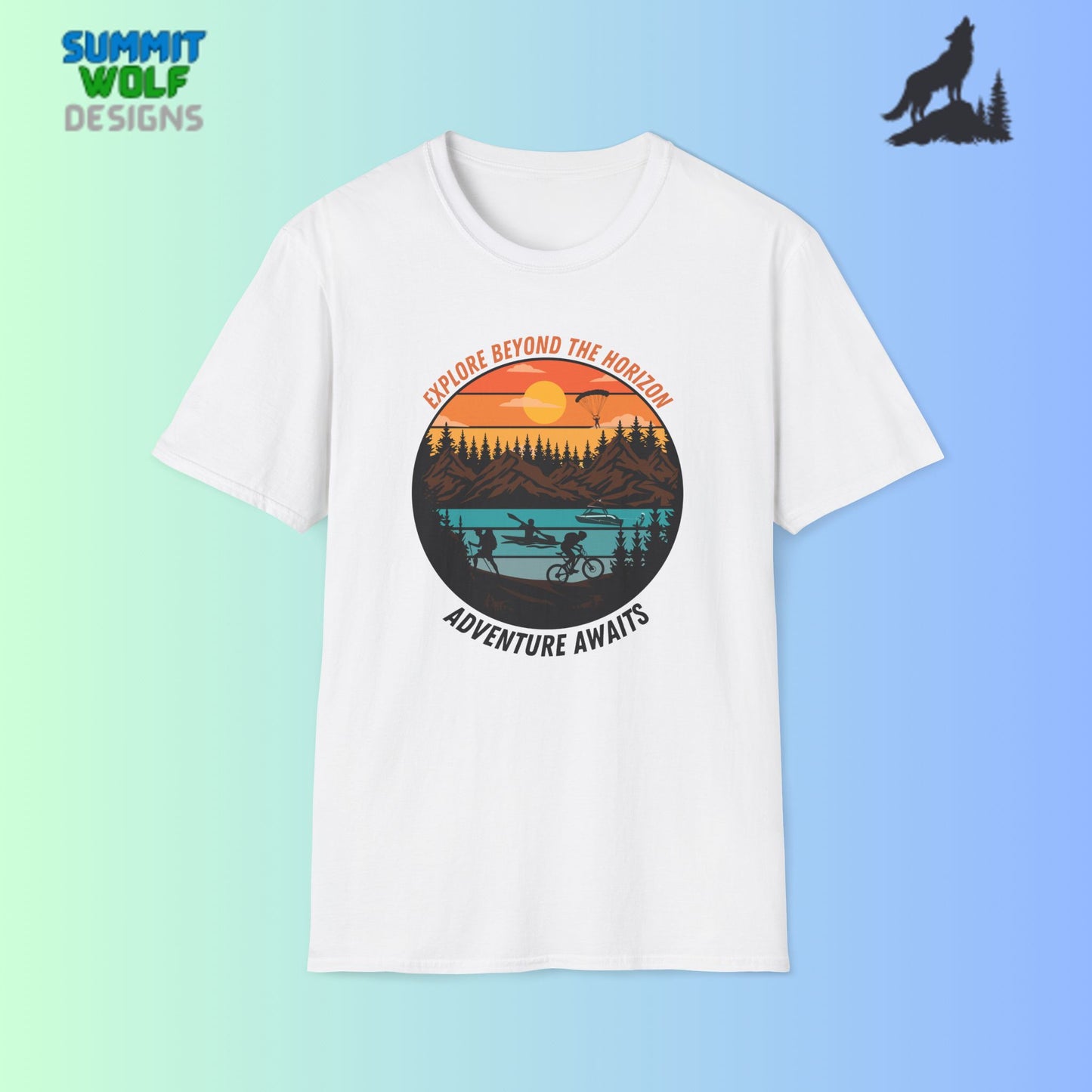 Explore Beyond the Horizon Adventure Unisex Softstyle T-Shirt