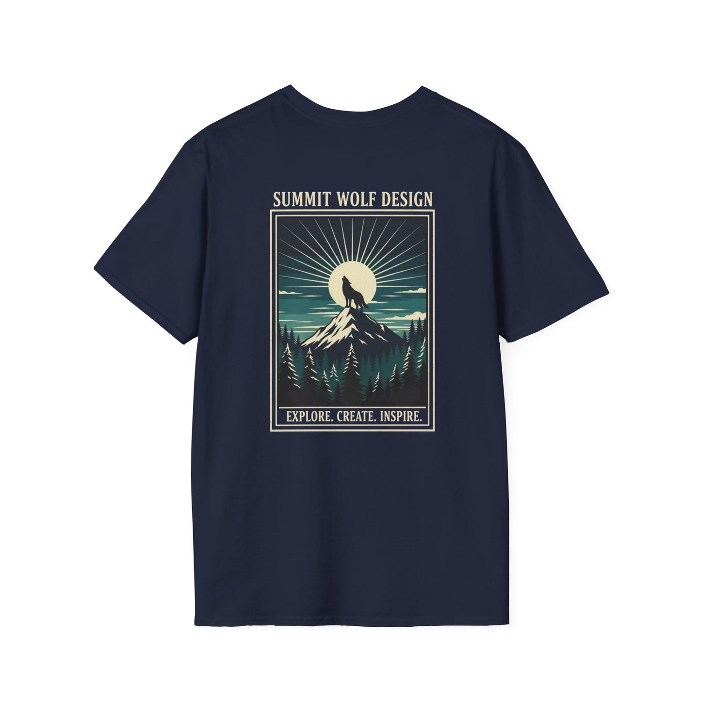 Howling Summit Wolf Japanese Ukiyo-e T-Shirt