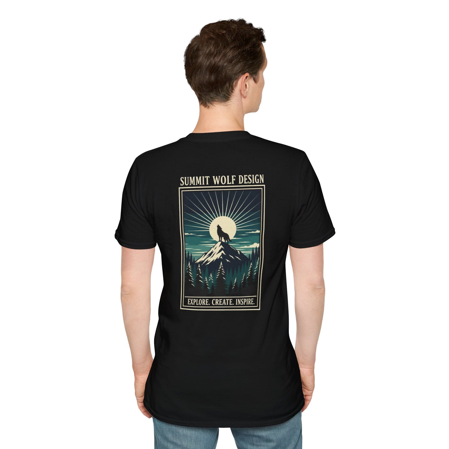 Howling Summit Wolf Japanese Ukiyo-e T-Shirt