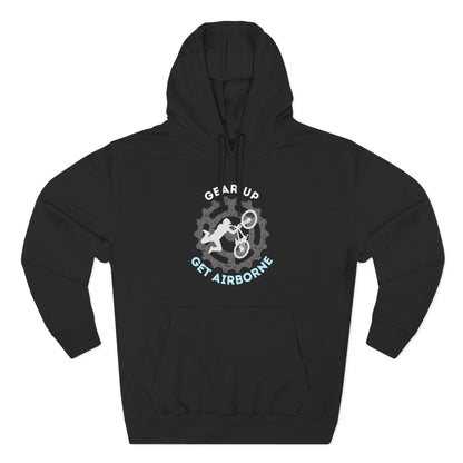 Get Airborne Fleece Hoodie - Perfect for Outdoor Adventures, Gifts for Sports Lovers, Casual Wear, Winter Wardrobe, Cycling Gear