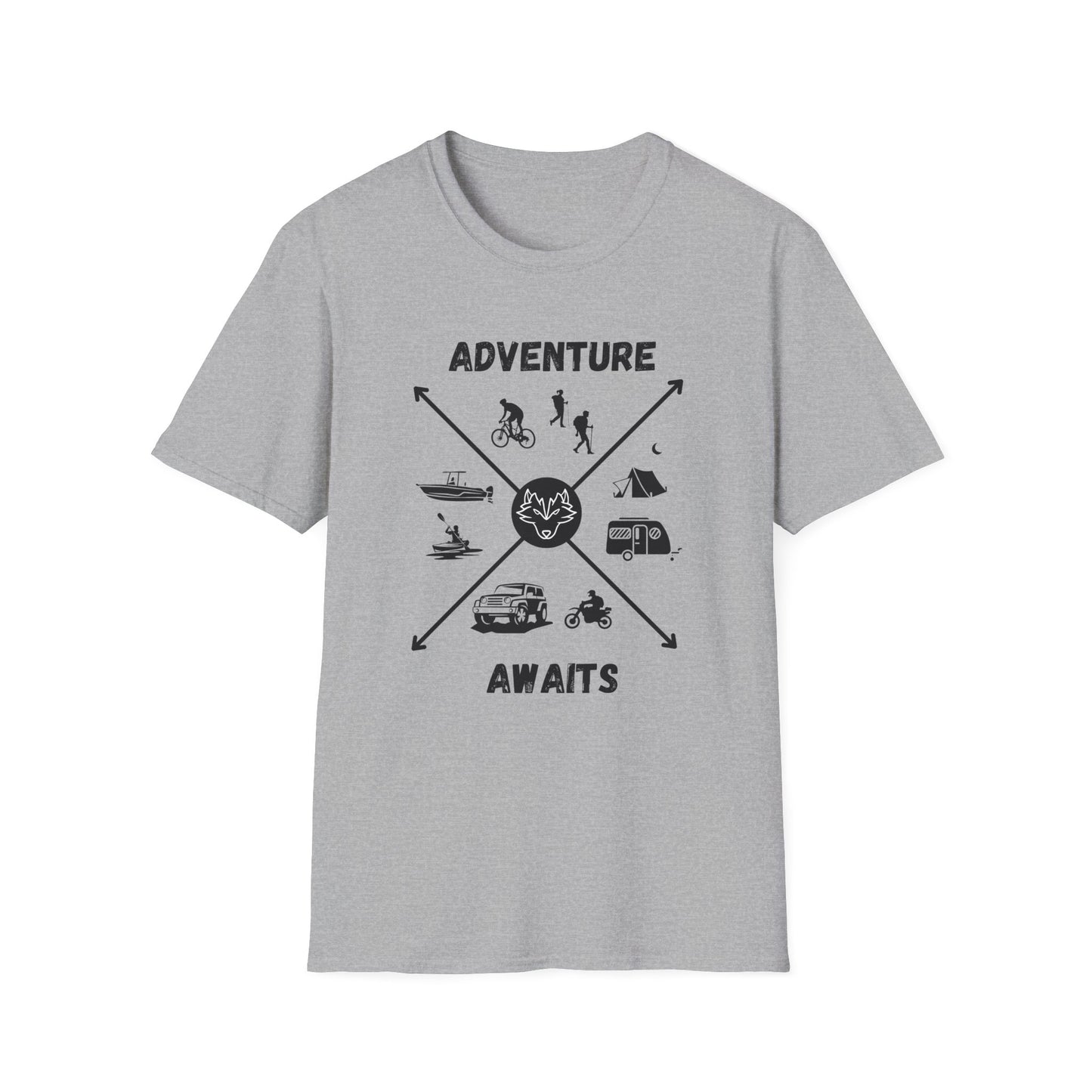 Adventure Awaits Cross Unisex Softstyle T-Shirt