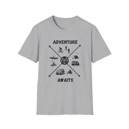 Adventure Awaits Cross Unisex Softstyle T-Shirt