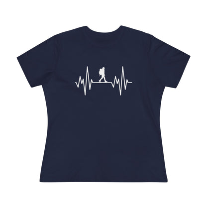 Hiker Mountain Heartbeat Women's Cotton T-shirt